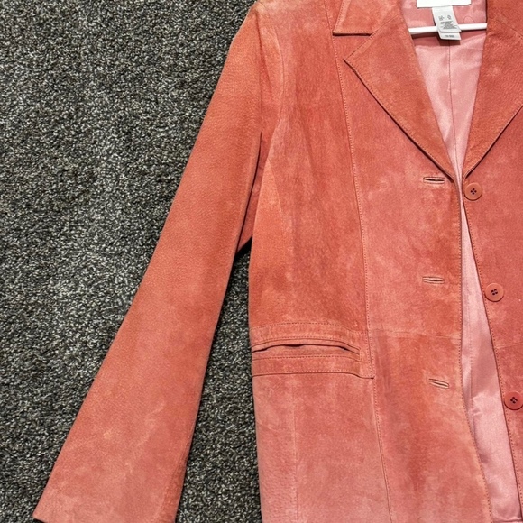Liz Claiborne Coral Suede Jacket - Picture 3 of 4